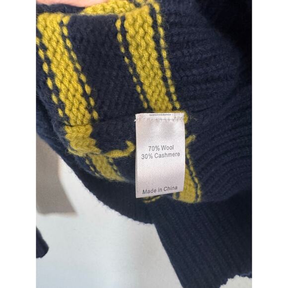 La Ligne Marin wool cashmere Sweater Navy CHARTREUSE M - Picture 9 of 13